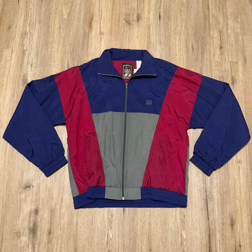 Vintage NWT 90s USA Olympics Colorblock JC Penny's Windbreaker Size Medium 1994